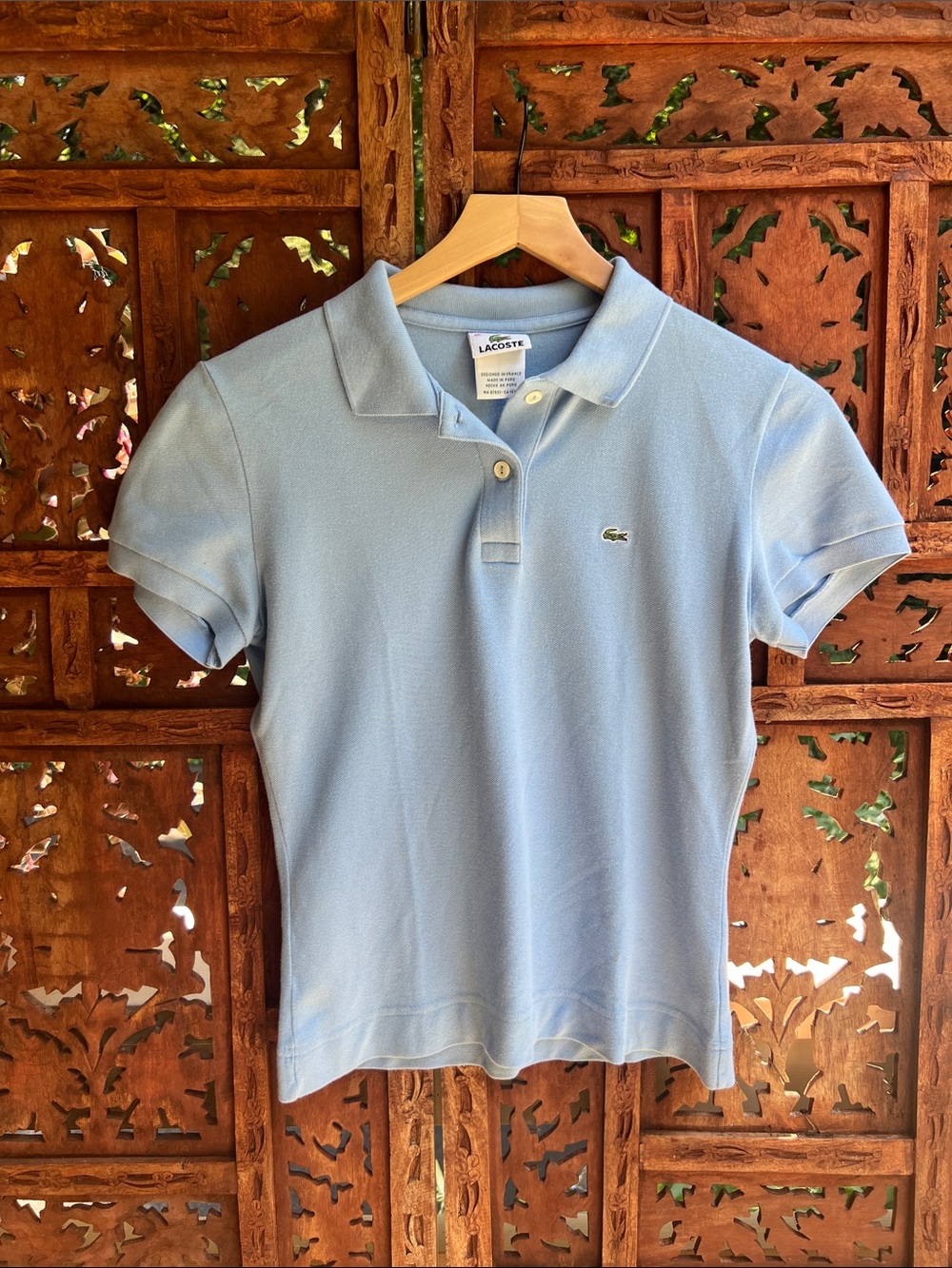 Lacoste Pale Blue Women's Short Sleeve Polo